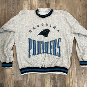 Vintage 1994 Nutmeg NFL Carolina Panthers Gray Crewneck Sweatshirt Men’s Large